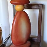 ceramic pebble lamp 1990 signed François Chatain