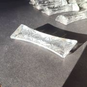 Set of 12 lead crystal knife rests