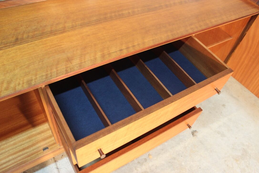 Vintage Scandinavian style teak sideboard by Younger, 60s