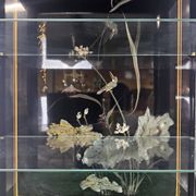 Vintage Chinese display cabinet with flowers and birds / Bohemian