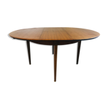 Scandinavian dining table, expandable in teak circa 60