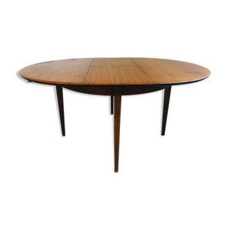Scandinavian dining table, expandable in teak circa 60