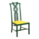 Vintage Giorgetti chair in wood and velvet, Italy, 1980s.