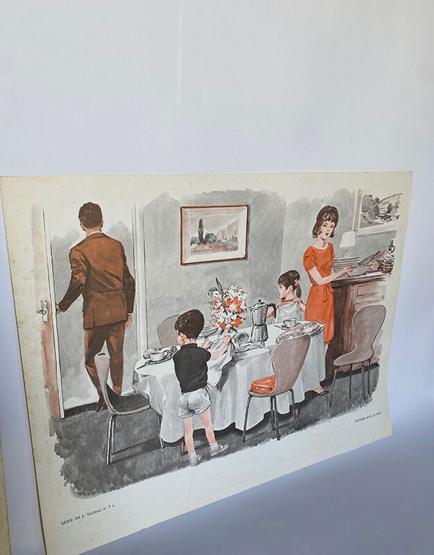 Set of 2 posters, the table & the house