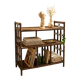 Étagère, console en rotin teinté
