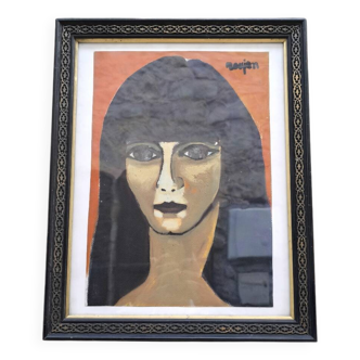 Portrait of a woman by Guy Rougon 1960