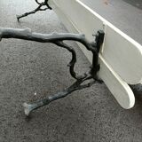 Garden bench old cast iron feet