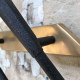 Pair of vintage metal and brass sconces