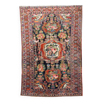 Tapis d'orient Iran ancien Bakhtiar Faradombeh: 3.37 X 2.13 mètres. Début XX ème circa 1920/30