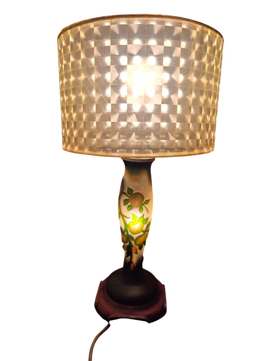 lampe dégagé a l'acide signé Devianne 1950