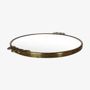 Plateau miroir cerclage laiton 33cm