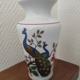Porcelain vase with peacock decoration
