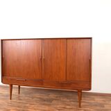 Mid-Century Danish Teak Highboard Model 13 by Gunni Omann for Omann Jun