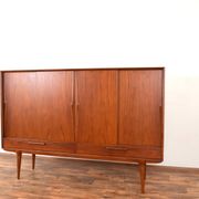 Mid-Century Danish Teak Highboard Model 13 by Gunni Omann for Omann Jun