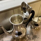 Two shaped pieces in silver-plated metal hallmarked circa 1900