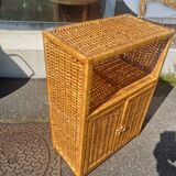 Vintage rattan shelf cabinet furniture