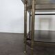 80s brass and smoked glass coffee table