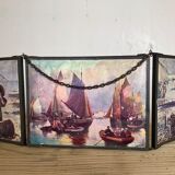 Barber mirror triptych 1900 43x15cm