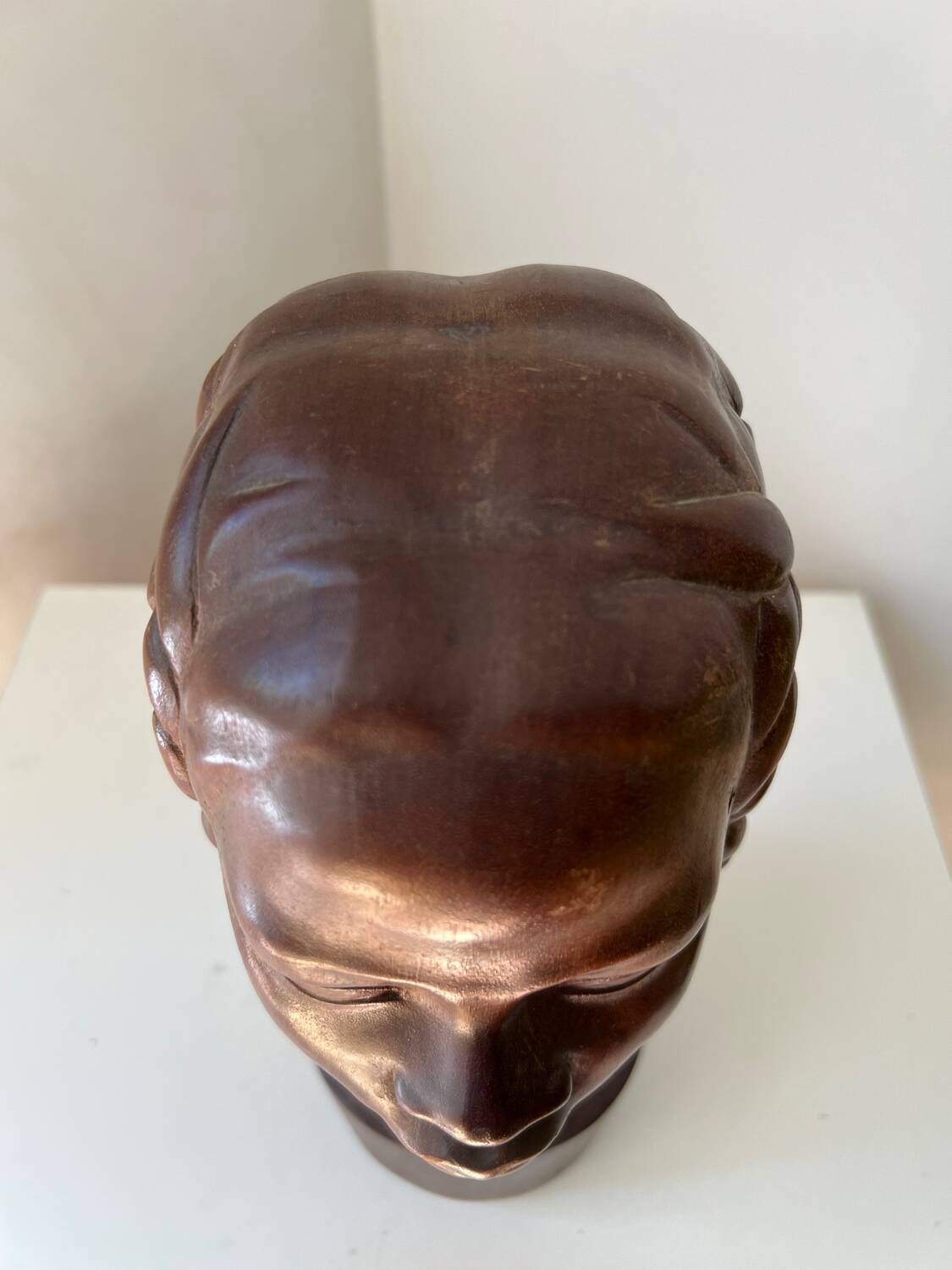 Art Deco bust of a young African woman, 1930s, wood