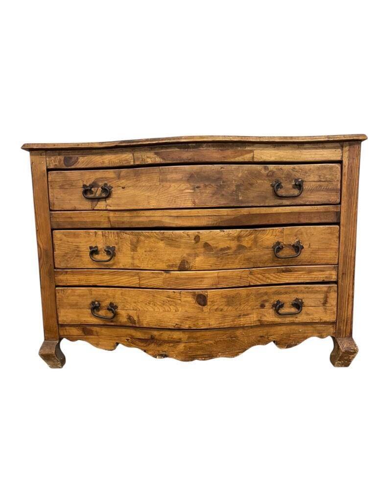 Vintage XL wooden chest of drawers / belly cabinet