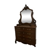 Antique chest of drawers with mirror