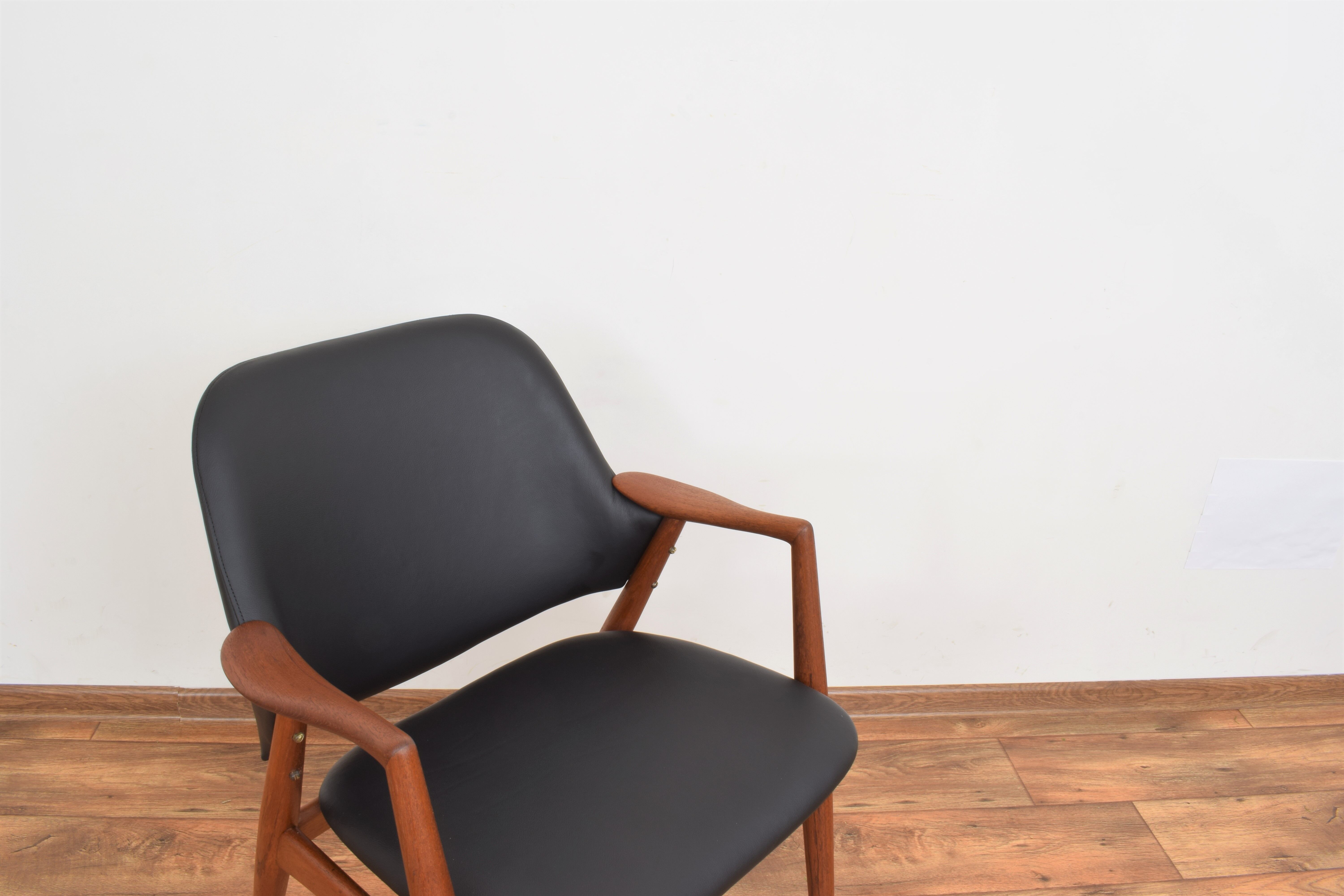 Swedish Teak Armchair by Alf Svensson for Dux