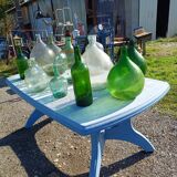 Lot of 13 Dame Jeanne, Bottles, Old Glass Flasks