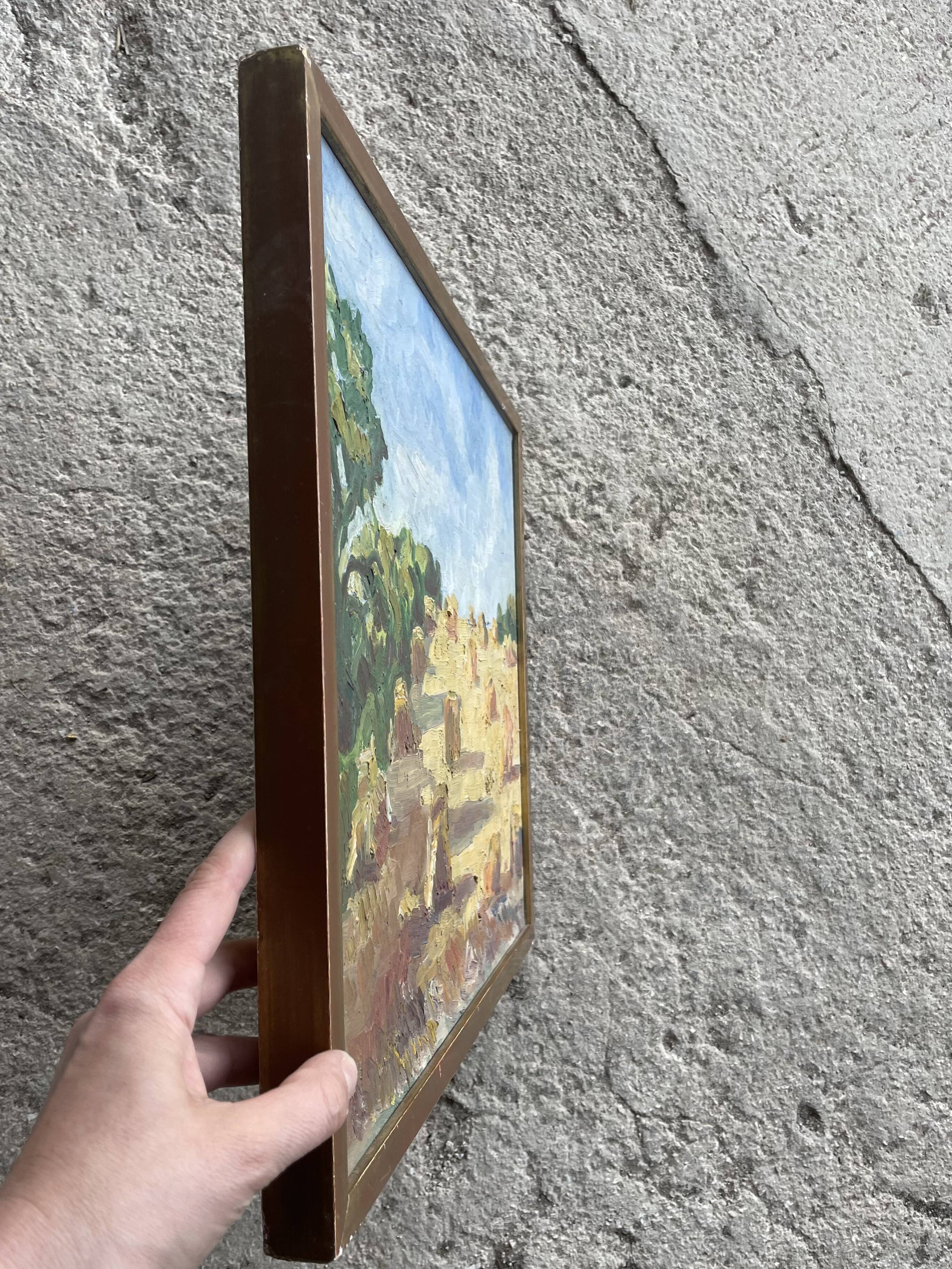 Old canvas, painting signed Mallet