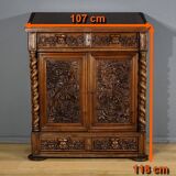 Oratory in solid walnut, Neo-Gothic Renaissance style – Late 19th century
