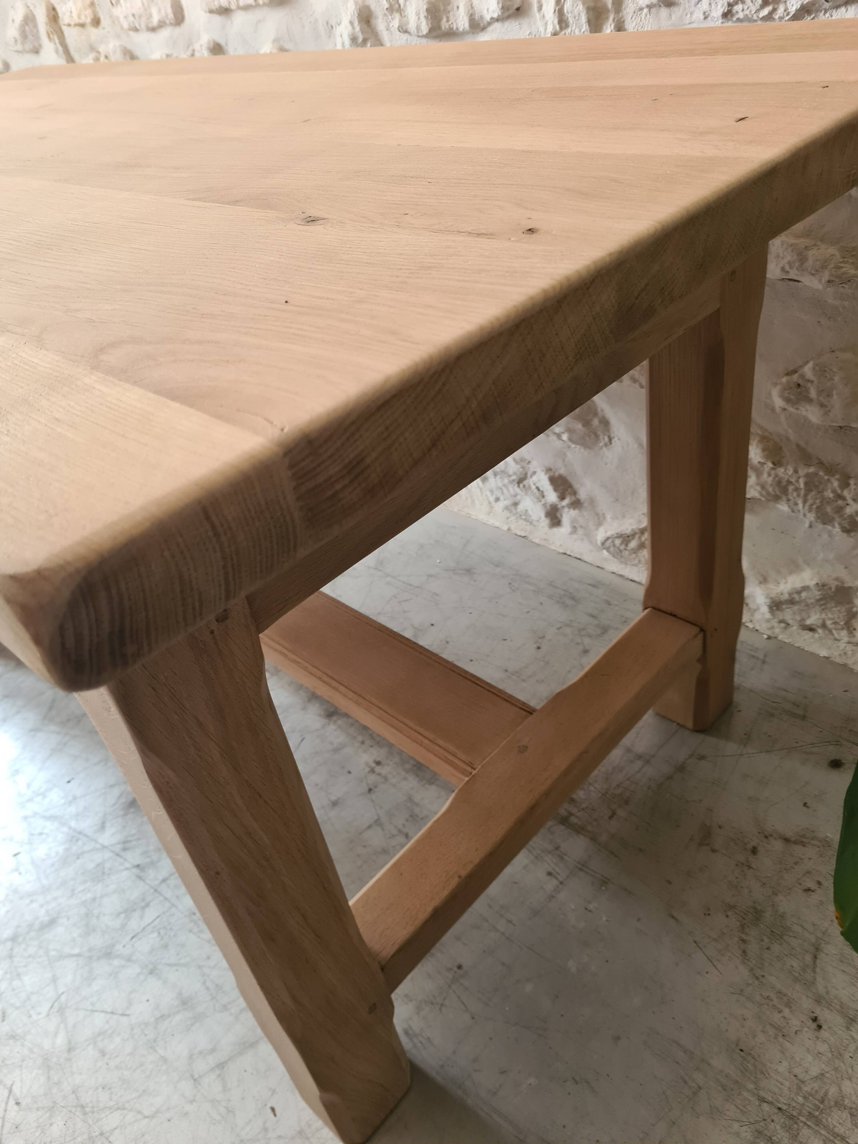 Solid oak farmhouse table