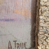 Painting on wood 50X38 cm gilded frame