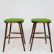 Pair of vintage stools Scandinavian style wool v