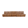 Vintage modular leather sofa, 1970s