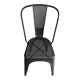 Chaise Tolix véritable, tôle perforée noire, état neuf