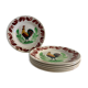 6 plates in earthenware rooster Terre de Fer Choisy Le Roy, 20th century