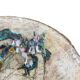 Plat en terre cuite et porcelaine émaillée nu féminin, Helen Mai