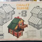 Old wooden construction game Jura Game "Chalet suise N°8"