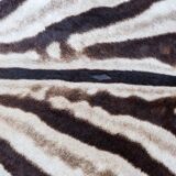 Italian Chaise Longue Cowhide with Zebra Pattern, 1980s
