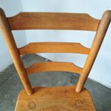 Pair of solid wood bistro chairs