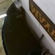 Table vintage tulipe, chrome et verre Gastone Rinaldi