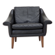 Fauteuil danois en cuir par Aage Christensen, années 1960