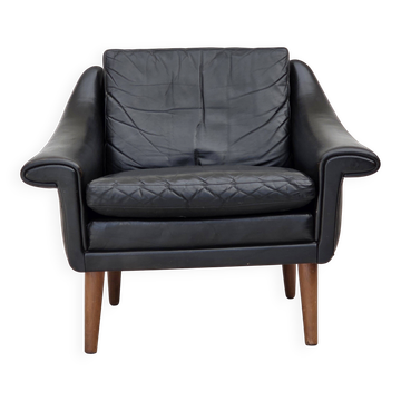 1960s, Danish armchair by Aage Christensen, furniture leather.