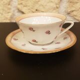 Set of 8 Limoges porcelain cups and 12 saucers