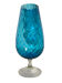Textured turquoise glass Empoli vase – Italy, 1960s-70s