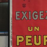 Poster linen original litho "Claim a coward" Henry Le Monnier 1925