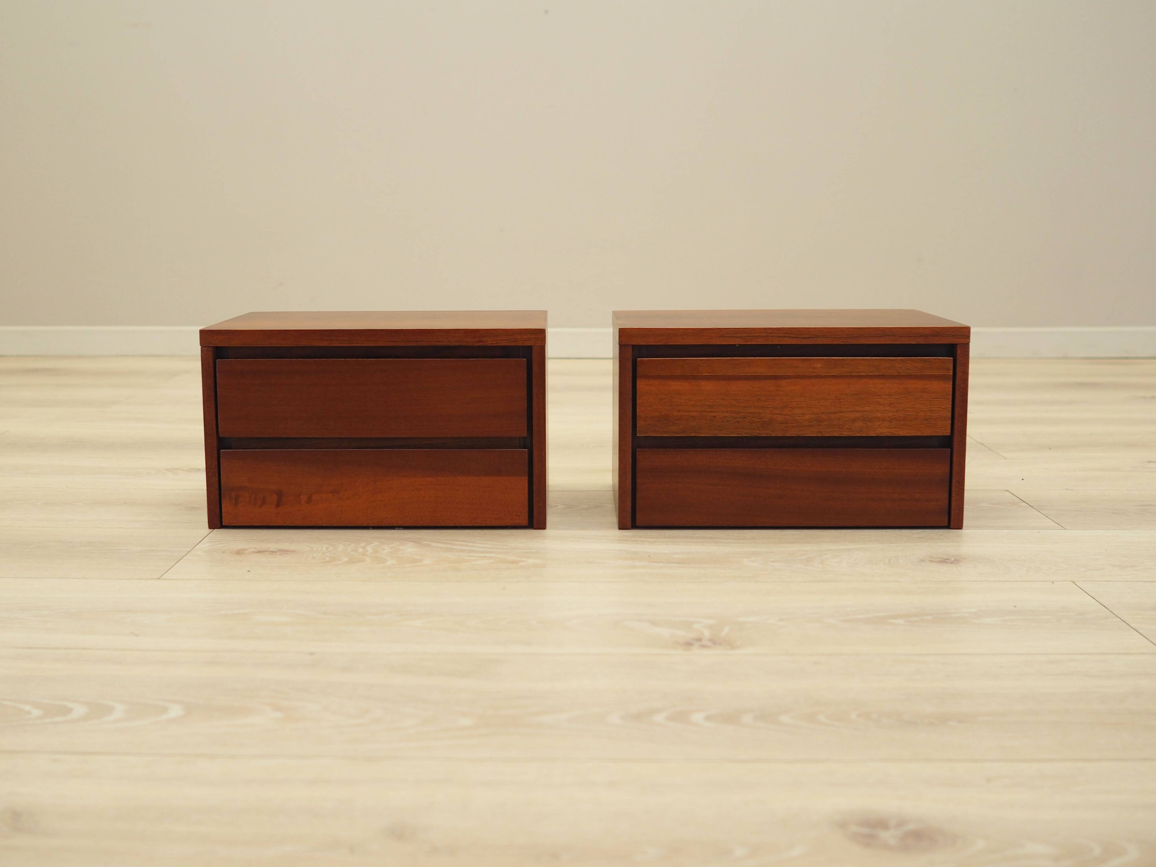 Set of two wall cabinets, Danish design, 1970s, production: Denmark