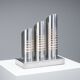 Triple column table lamp in stainless steel by Goffredo Reggiani