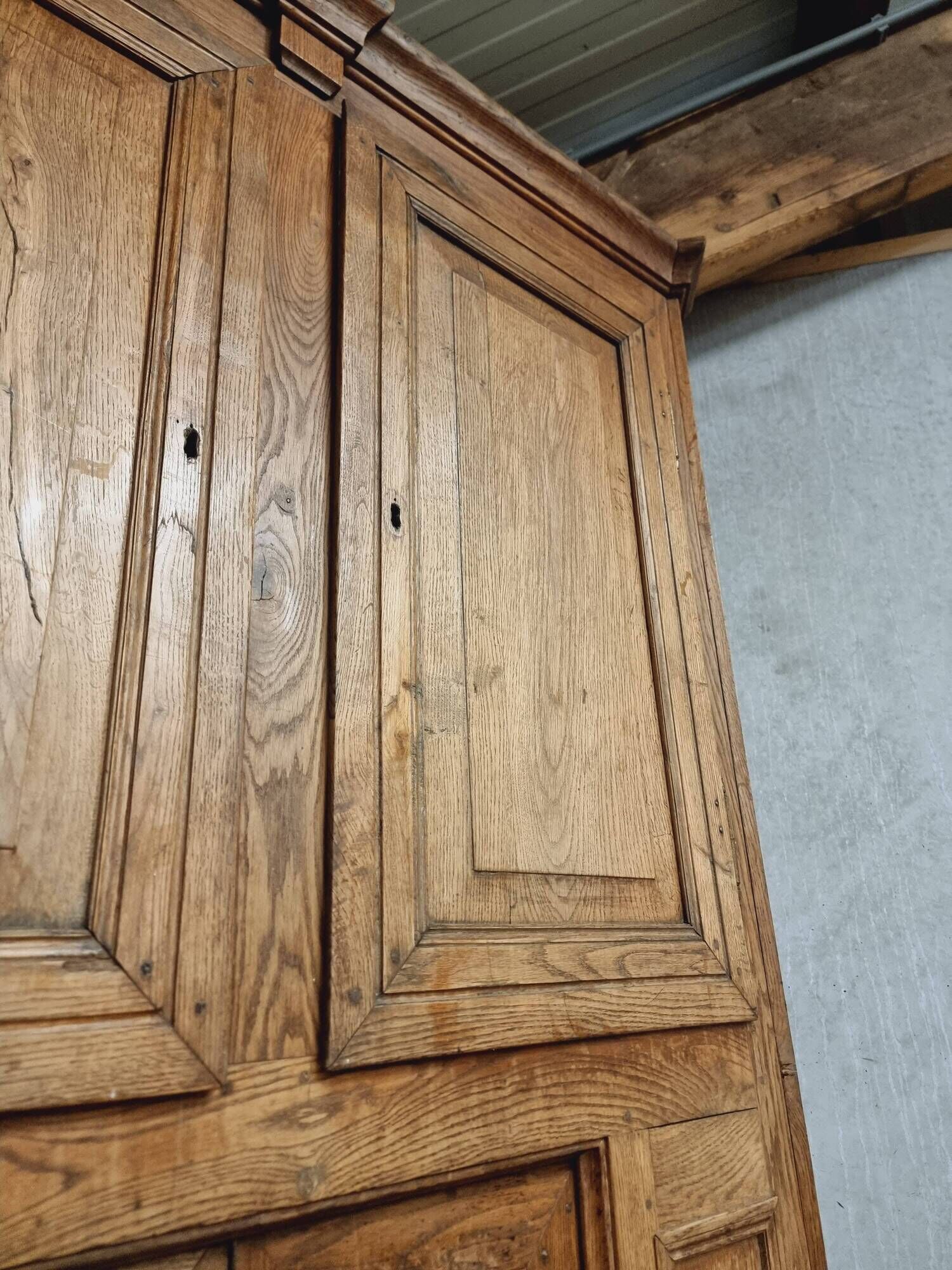 Antique cabinet door furniture panel oak 19th century 140x193cm