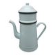 Old white enamelled coffee maker