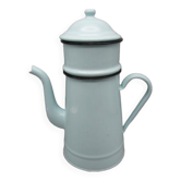 Old white enamelled coffee maker